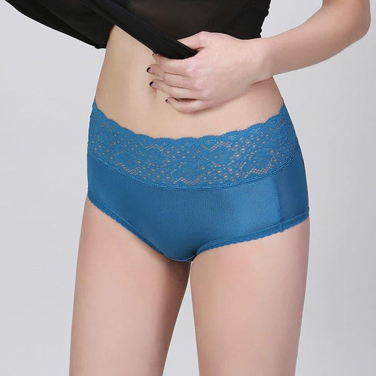 Silk High waist Lace Lingerie Knitted Panties