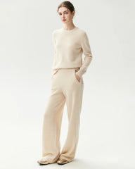 100% Cashmere Basic Crew Neck Pullover