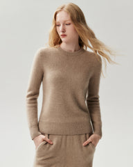 100% Cashmere Basic Crew Neck Pullover
