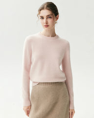 100% Cashmere Basic Crew Neck Pullover