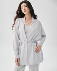 100% Cashmere Belted Shawl Collar Cardigan