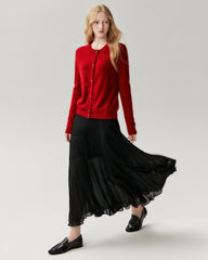 100% Cashmere Classic Crewneck Cardigan