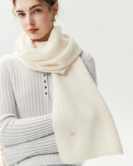 100% Cashmere Classic Knit Scarf
