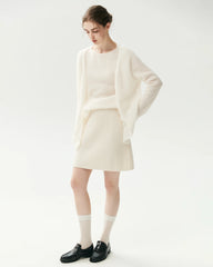 100% Cashmere Faux Two-Piece Layered Sweater