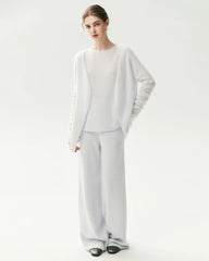100% Cashmere Faux Two-Piece Layered Sweater