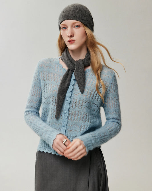 100% Cashmere Mini Triangle Scarf