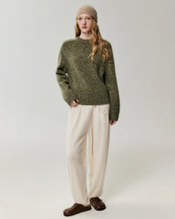 100% Cashmere Oversized Saddle Shoulder Sweater