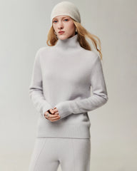100% Cashmere Relaxed Turtleneck Sweater