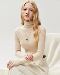 100% Cashmere Ribbed Turtleneck Sweater