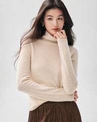 100% Pure Cashmere Mock Neck Sweater