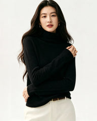 100% Pure Cashmere Mock Neck Sweater
