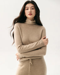 100% Pure Cashmere Mock Neck Sweater