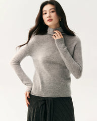 100% Pure Cashmere Mock Neck Sweater