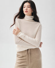 100% Pure Cashmere Mock Neck Sweater