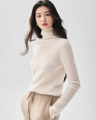 100% Pure Cashmere Mock Neck Sweater