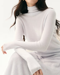 100% Pure Cashmere Mock Neck Sweater