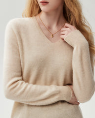 100% Cashmere V-Neck Sweater