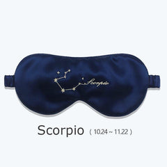 12 Constellation Silk Eye Mask, Navy