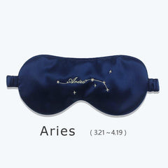 12 Constellation Silk Eye Mask, Navy