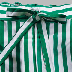 Silk Short Pajamas Set Stripe Style