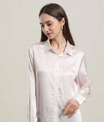 Stripe Silk Blouse for Women