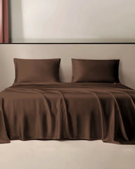 Real Silk Flat Sheet, Chocolate