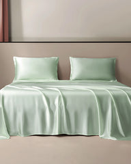 Real Silk Flat Sheet, Light Green