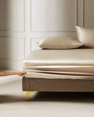 19 Momme 3PCS Silk Fitted Sheet Set, Champagne