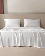 19 Momme 3PCS Silk Flat Sheet Set, White