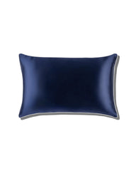 19 Momme Pure Silk Piping Pillowcase, Navy