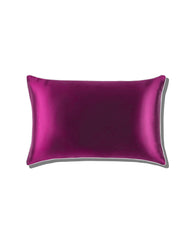 19 Momme Pure Silk Piping Pillowcase, Purple
