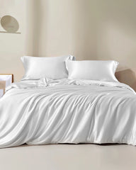 19 Momme Seamless Silk Duvet Cover, Ivory
