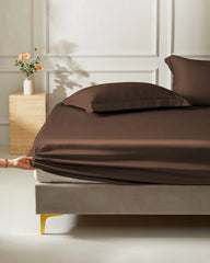 Silk Comforter Fitted Sheet, Chocolate