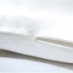 19 Momme Silk Zippered Pillowcase, White