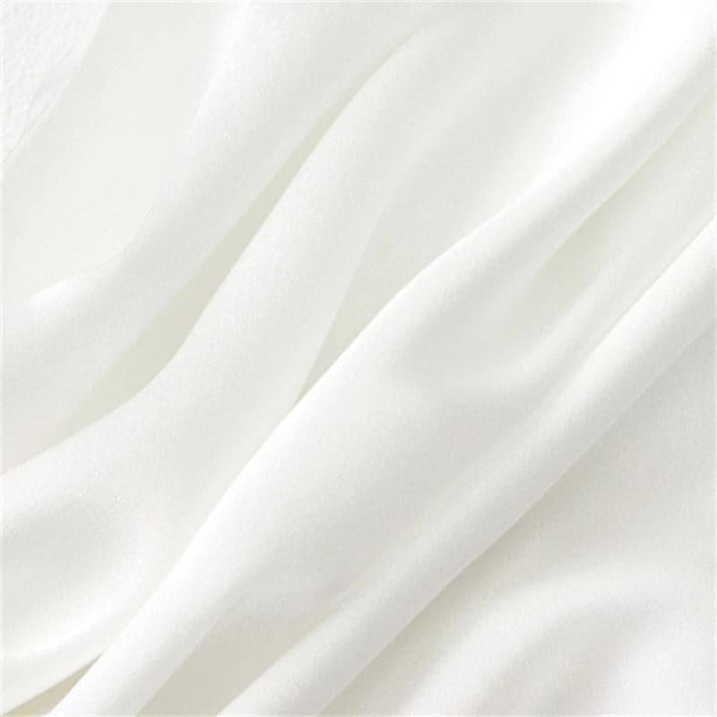 Zippered Single Sided Silk Pillowcase, White