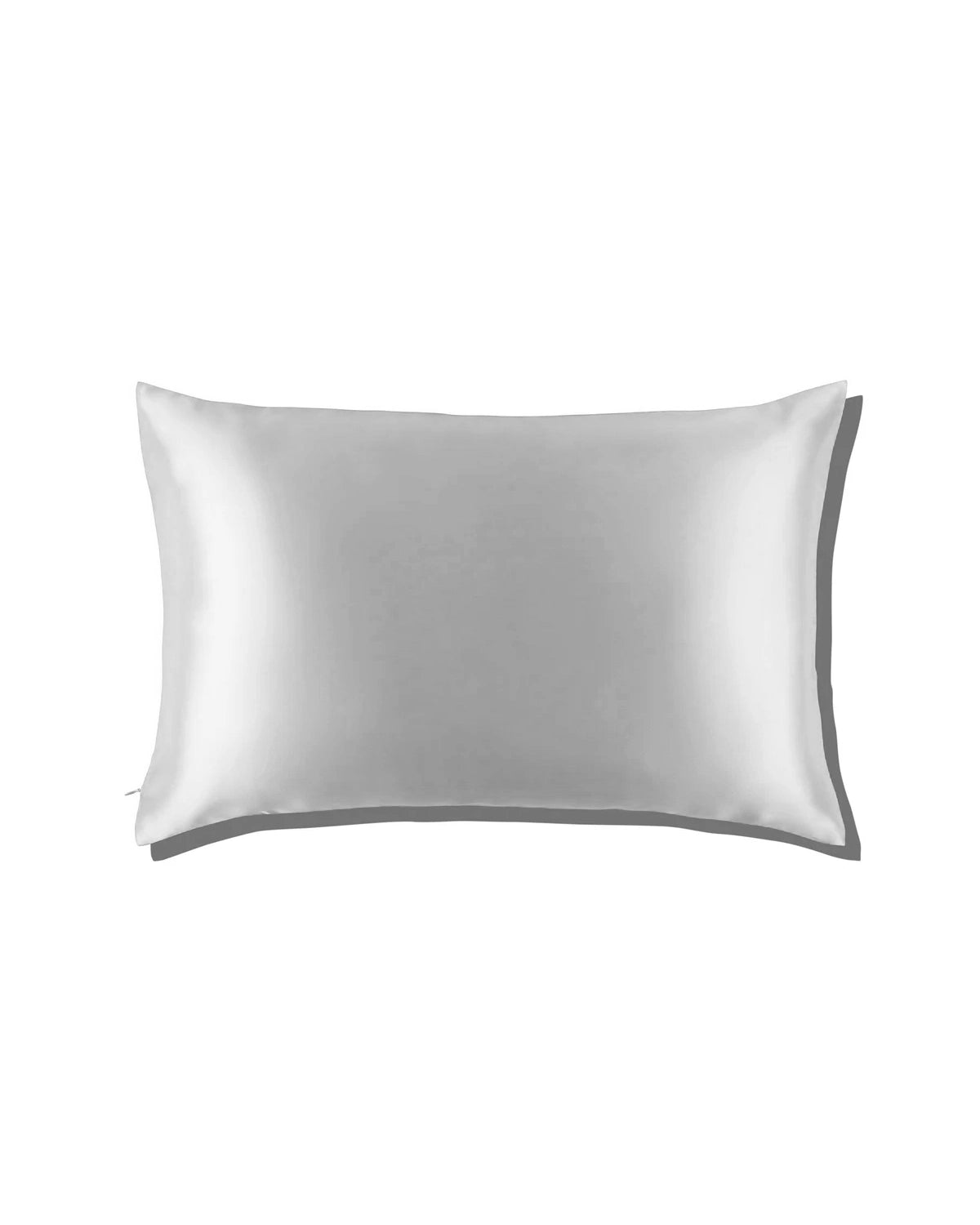 Zippered Single Sided Silk Pillowcase, Grey