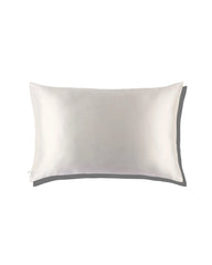 Zippered Single Sided Silk Pillowcase, White