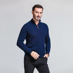 Men's Cashmere Quarter Zip Pullover