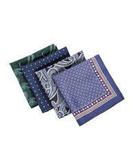 Dark-Toned Printed Men's Silk Handkerchief