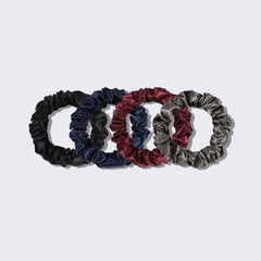 22 Momme 2.5 CM Silk Hair Loop Scrunchy 4PCS Set