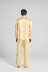 22 Momme Piping Silk Pajamas Set For Men