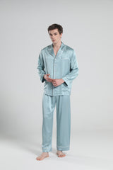 22 Momme Piping Silk Pajamas Set For Men
