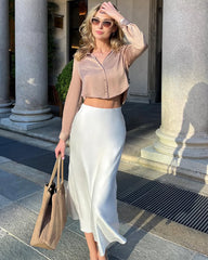22 Momme Silk Maxi Skirt