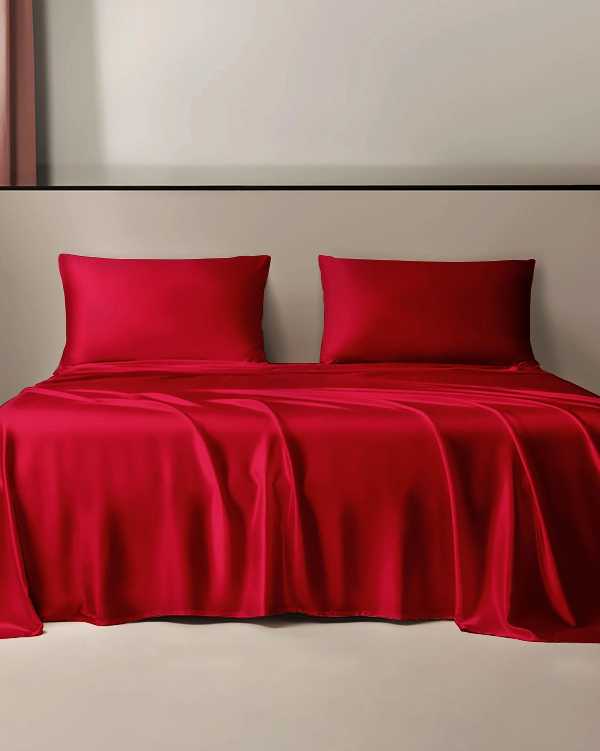 22 Momme 3PCS Silk Flat Sheet Set, Burgundy