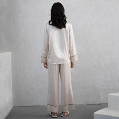 22 Momme Classic Long Silk Pajamas - DAISYSILK UK