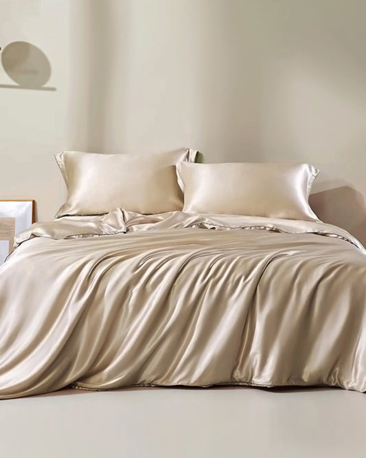 22 Momme Silk Duvet Cover, Champagne