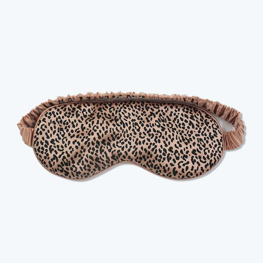 22 Momme Silk Eye Mask, Leopard Print