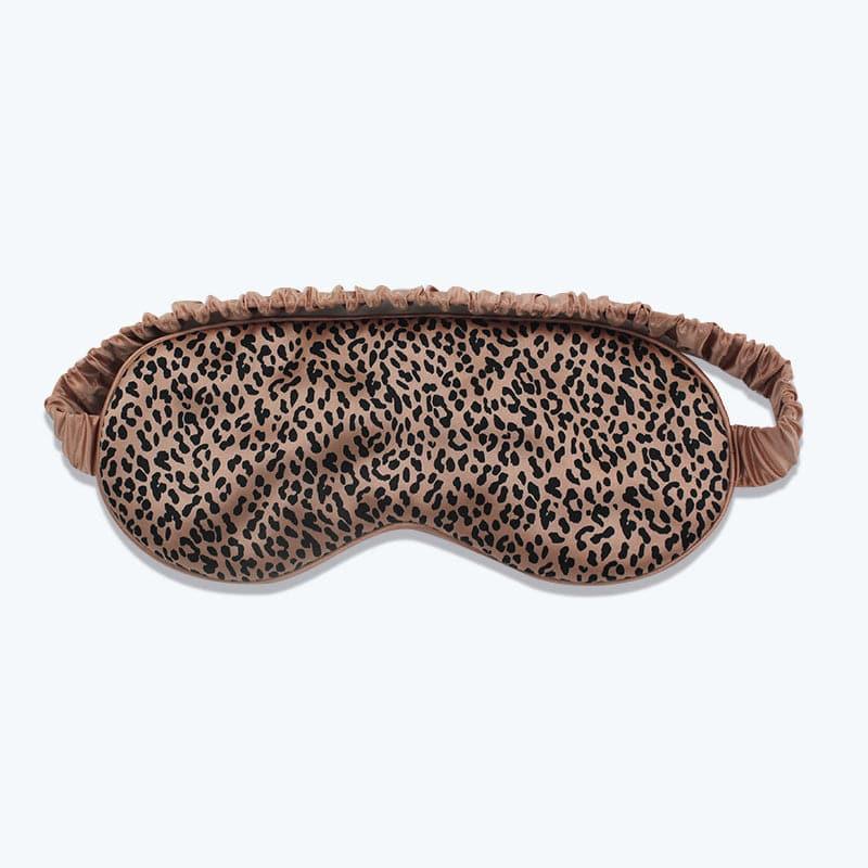 22 Momme Silk Eye Mask, Leopard Print
