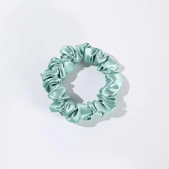 Silk Hair Loop Scrunchy, Light Green