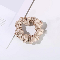 Silk Hair Loop Scrunchy, Champagne